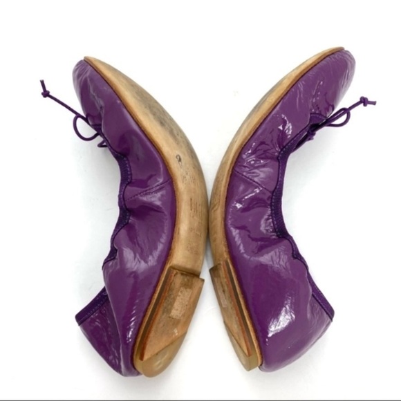 BLOCH Patent Leather Round Toe Travel Ballet Flats in Purple Size 37.5 - Picture 7 of 10
